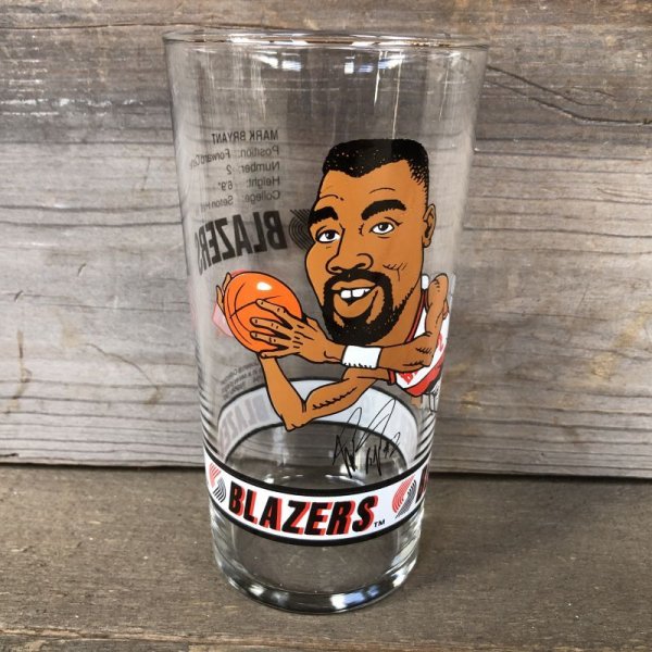 画像1: Vintage Dairy Queen Glass NBA Portland Trail Blazers '93-'94 MARK BRYANT (G016)