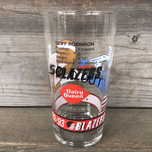画像3: Vintage Dairy Queen Glass NBA Portland Trail Blazers '92-'93 CLIFF ROBINSON (G005)