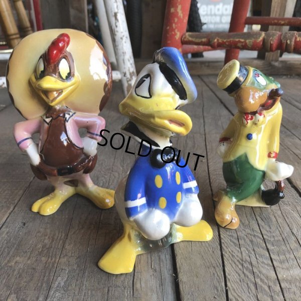 画像1: 40s Disney's Three Caballeros Cramic Figurine Complete Set (B669)