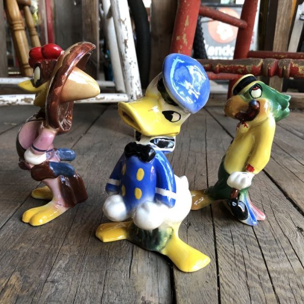 画像2: 40s Disney's Three Caballeros Cramic Figurine Complete Set (B669)