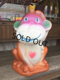 Vintage BDS Plastic Coin Bank Hippie Monkey (B674) 