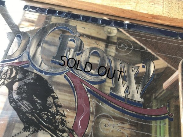 画像4: Vintage OLD CROW Kentucky Whiskey  Store Display Bar Pub Mirror Sign (B676)