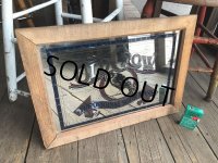 Vintage OLD CROW Kentucky Whiskey  Store Display Bar Pub Mirror Sign (B676)