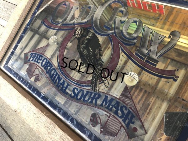 画像10: Vintage OLD CROW Kentucky Whiskey  Store Display Bar Pub Mirror Sign (B676)
