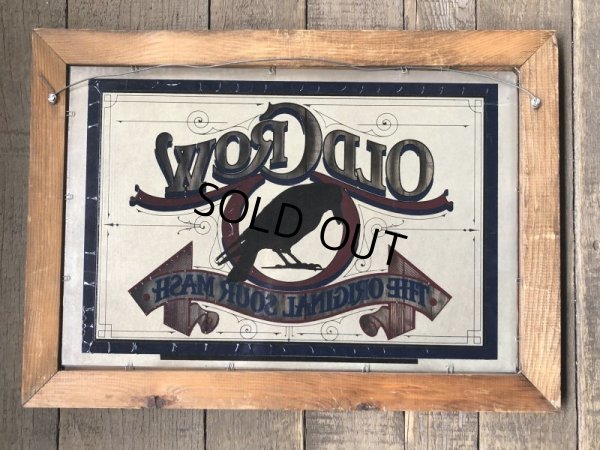 画像7: Vintage OLD CROW Kentucky Whiskey  Store Display Bar Pub Mirror Sign (B676)