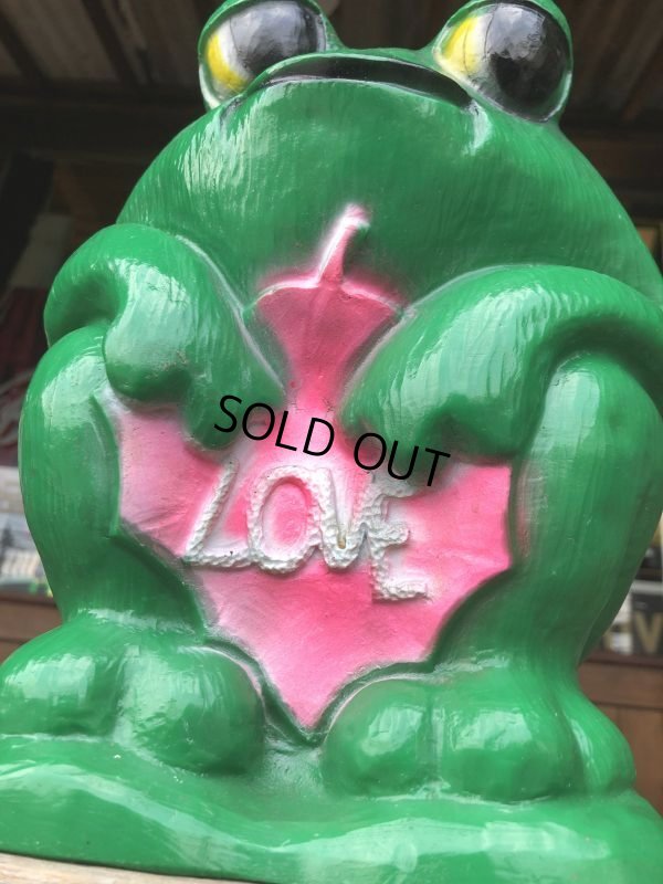 画像6: 70s Vintage Hippie LOVE Frog Plastic Bank (B677)