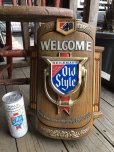 画像1: 70s Vintage Heileman Old Style Beer Store Display Lighted Sign WELCOM (B678) (1)