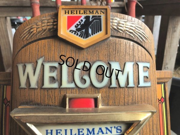画像15: 70s Vintage Heileman Old Style Beer Store Display Lighted Sign WELCOM (B678)