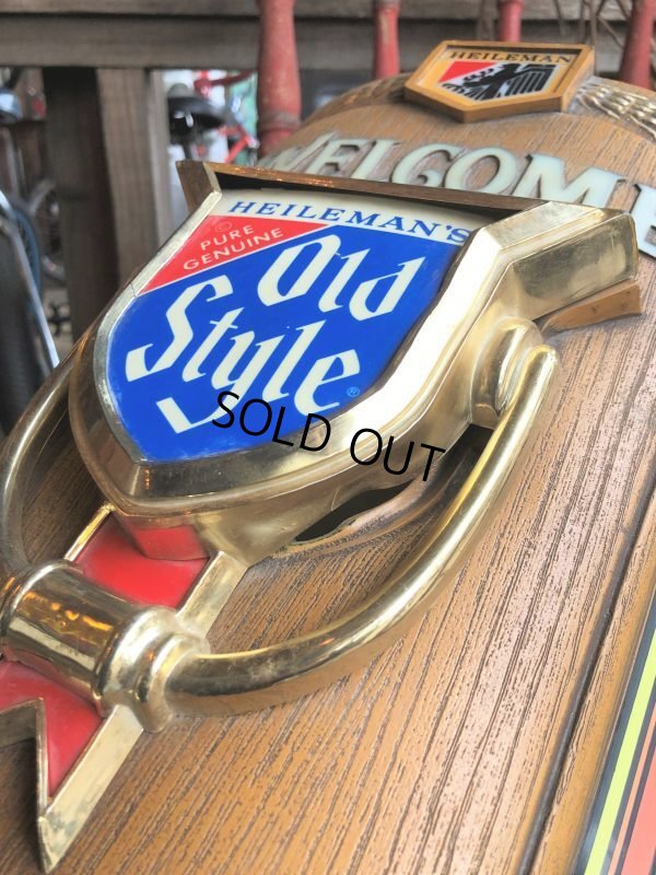 画像12: 70s Vintage Heileman Old Style Beer Store Display Lighted Sign WELCOM (B678)