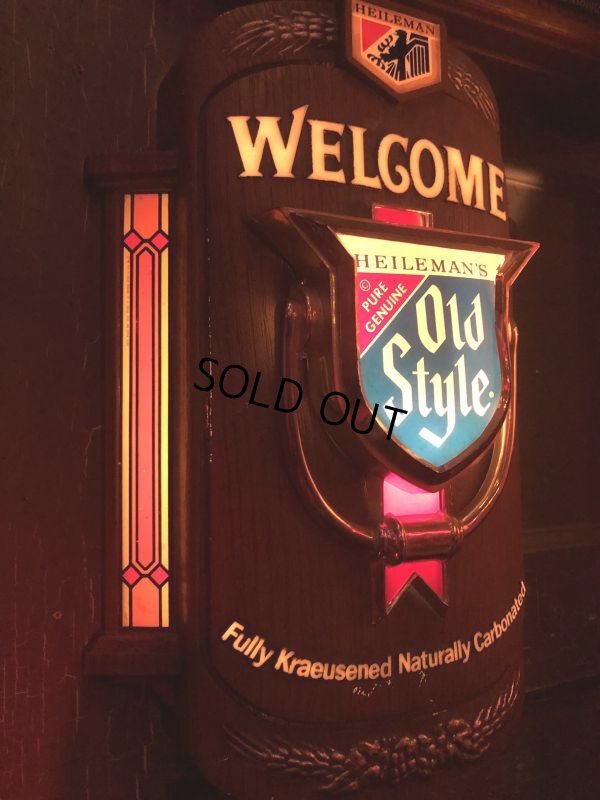 画像5: 70s Vintage Heileman Old Style Beer Store Display Lighted Sign WELCOM (B678)