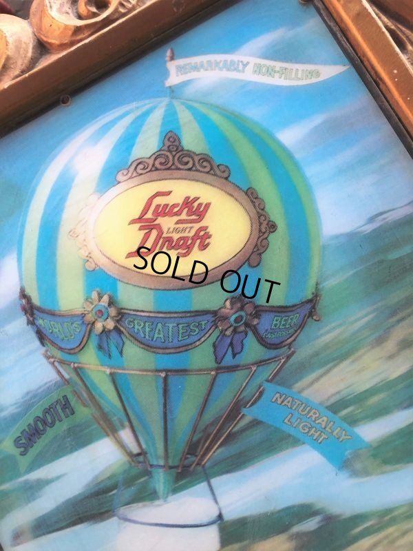画像19: 70s Vintage Lucky Draft Beer Store Display Lighted Sign (B679)