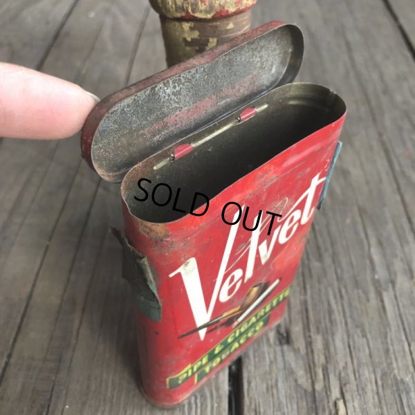 画像5: Vintage Velvet Tabacco Pocket Tin Can (B683)