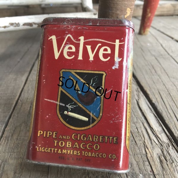 画像2: Vintage Velvet Tabacco Pocket Tin Can (B684)    