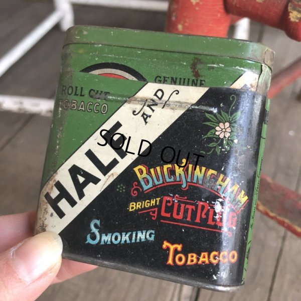 画像1: Vintage HALF AND HALF Tabacco Pocket Tin Can (B689)    