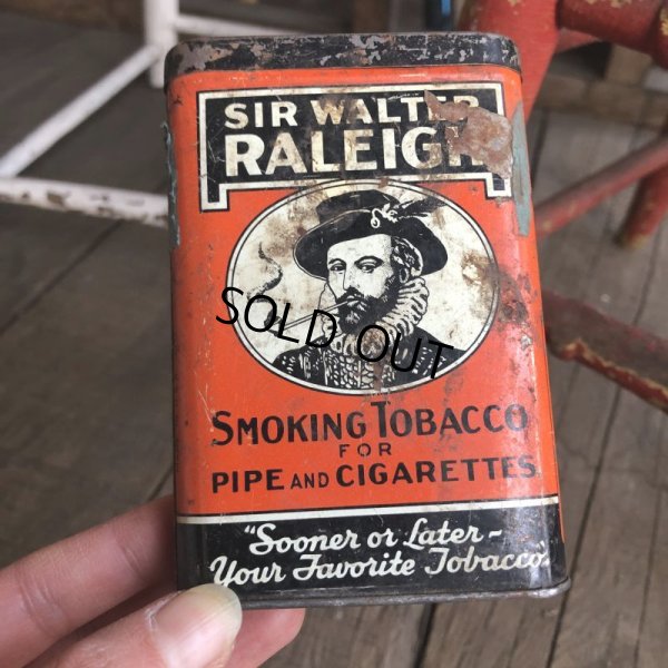 画像1: Vintage Raleigh Tabacco Pocket Tin Can (B682)    