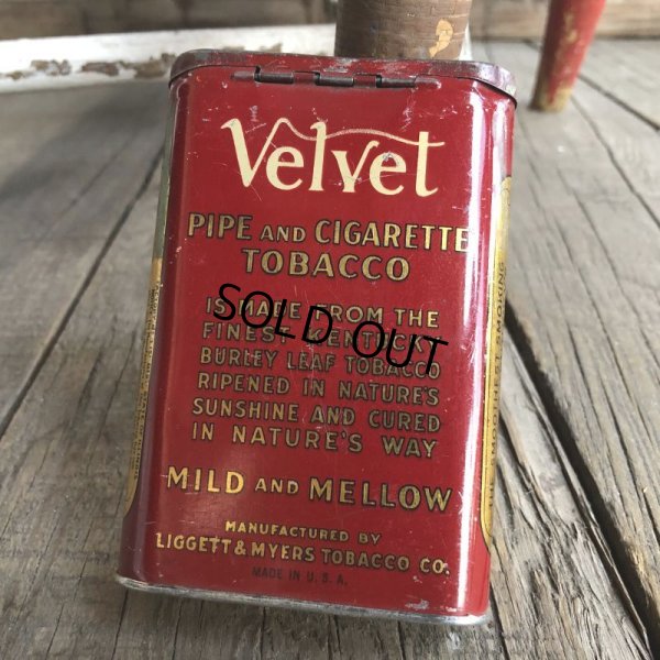 画像3: Vintage Velvet Tabacco Pocket Tin Can (B684)    