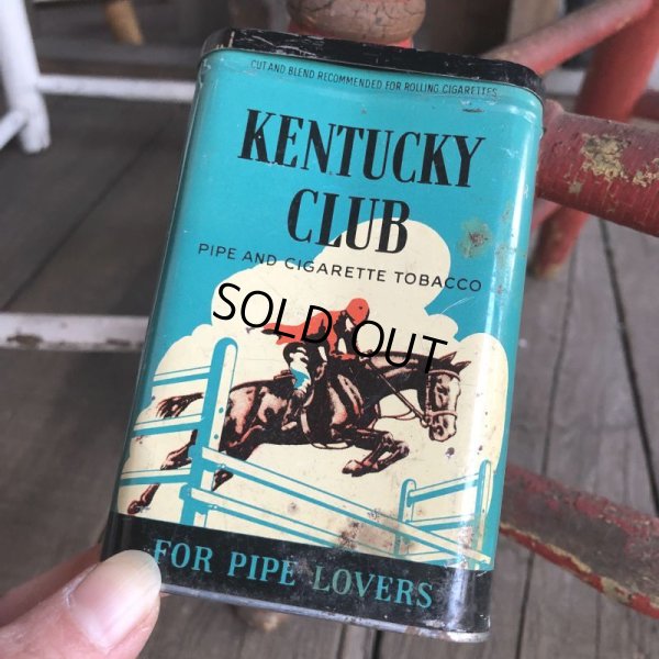 画像1: Vintage Kentucky Club Tabacco Pocket Tin Can (B688)    