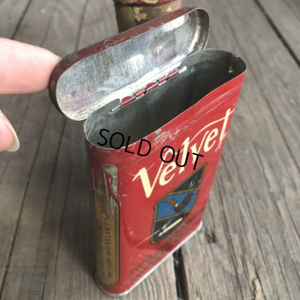 画像5: Vintage Velvet Tabacco Pocket Tin Can (B684)    