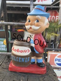 Vintage LABATT's PILSENER Beer Swizzle Stick Holder Vinyl Statue (B690)