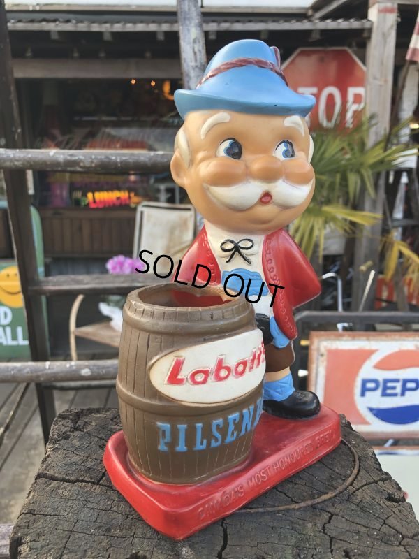 画像2: Vintage LABATT's PILSENER Beer Swizzle Stick Holder Vinyl Statue (B690)