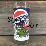 Vintage Pepsi Christmas Winter Wonderland Glass (G070)