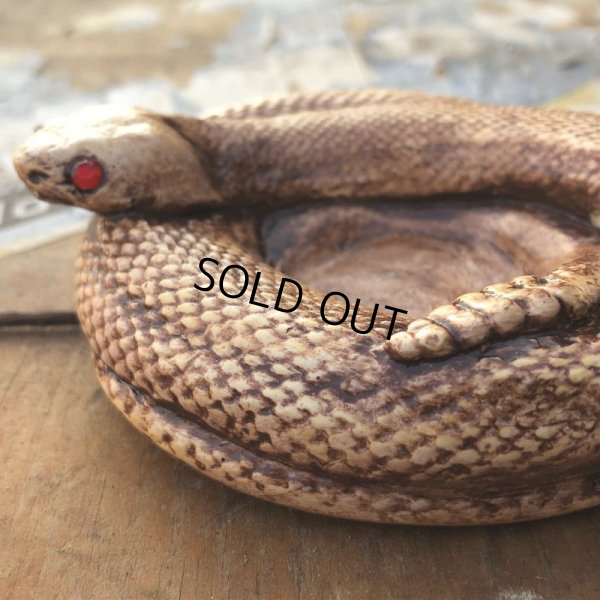 画像5: 70s Vintage Disneyland Adveture Land RANDOTTI Rattle Snake Ceramic Ashtray (B697)