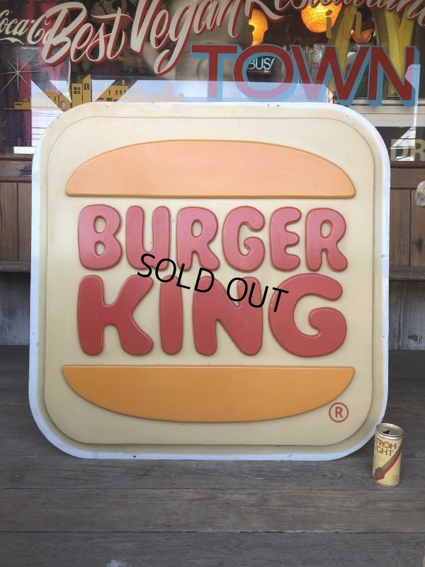 画像1: Vintage Burger King Old Logo Outdoor Sign Original (B697)