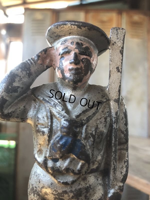 画像8: Antique Original Hubley Cast Iron Saluting Sailor Bank  (B703)