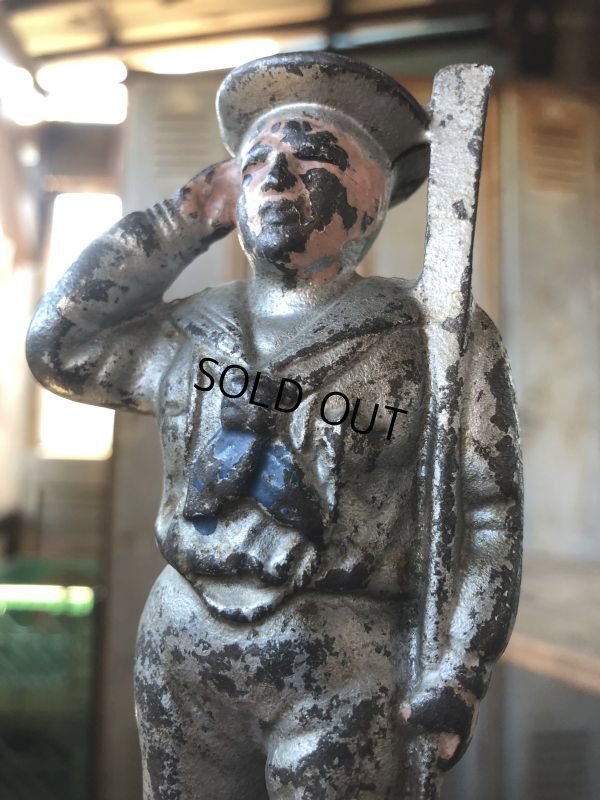 画像7: Antique Original Hubley Cast Iron Saluting Sailor Bank  (B703)