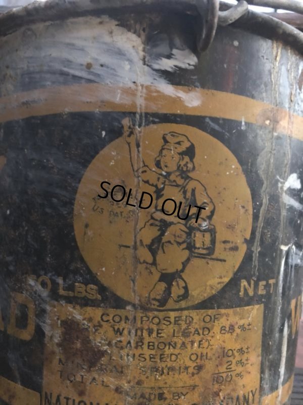 画像6: Vintage Dutch Boy White Lead Paint Bucket Pail (B706)