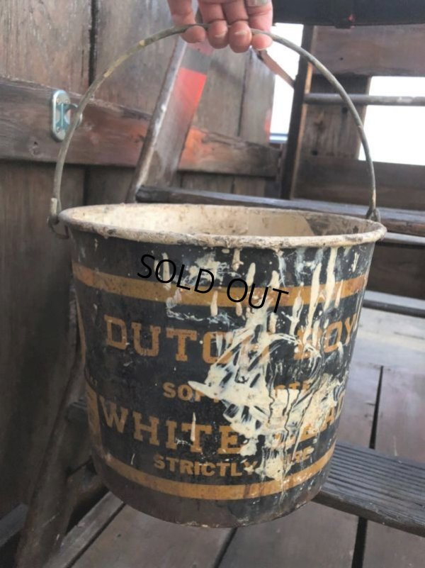 画像7: Vintage Dutch Boy White Lead Paint Bucket Pail (B707)