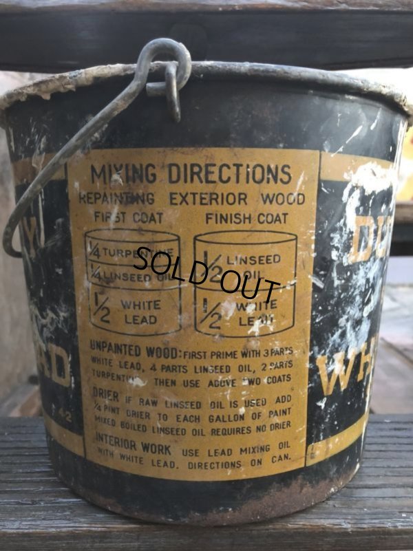 画像4: Vintage Dutch Boy White Lead Paint Bucket Pail (B707)