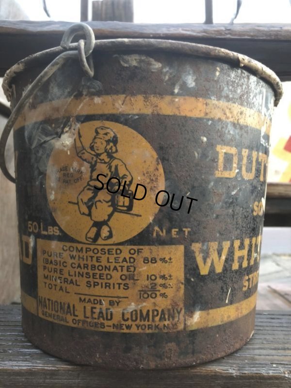 画像2: Vintage Dutch Boy White Lead Paint Bucket Pail (B707)