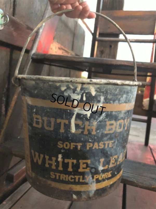 画像7: Vintage Dutch Boy White Lead Paint Bucket Pail (B706)