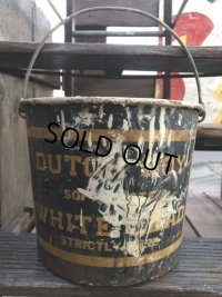 Vintage Dutch Boy White Lead Paint Bucket Pail (B707)
