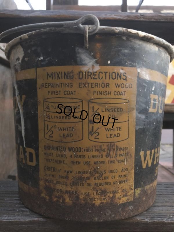 画像4: Vintage Dutch Boy White Lead Paint Bucket Pail (B706)