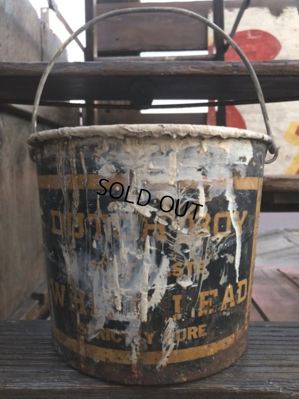 画像3: Vintage Dutch Boy White Lead Paint Bucket Pail (B706)