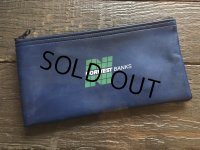 Vintage Zippered Vinyl Bank Money Bag Norweat Banks (B709)