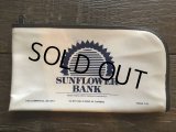 Vintage Zippered Vinyl Bank Money Bag Sunflower Bank (B714)