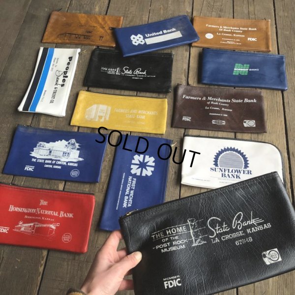 画像6: Vintage Zippered Vinyl Bank Money Bag State Bank (B716)