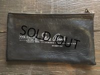 Vintage Zippered Vinyl Bank Money Bag State Bank (B716)