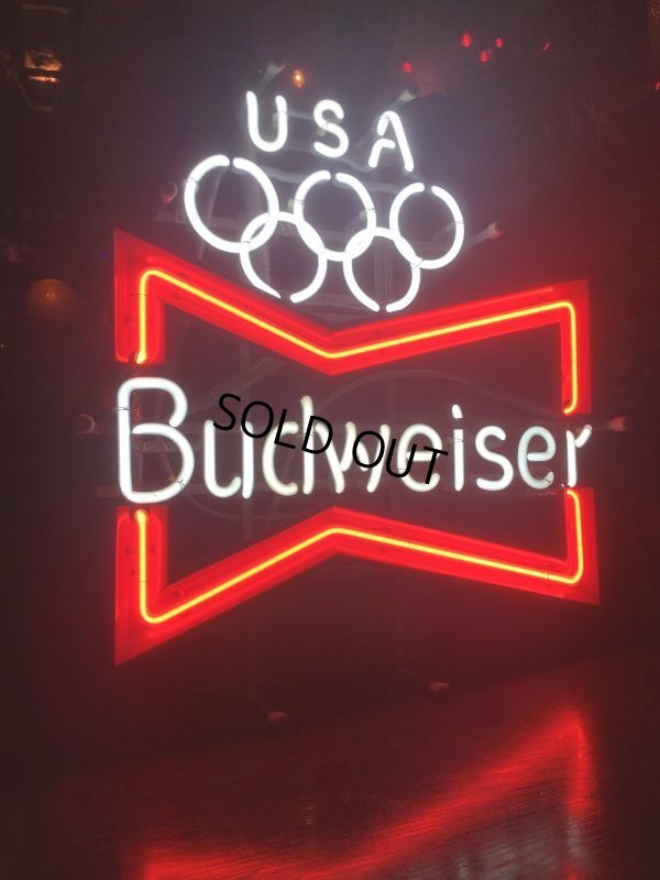 画像12: Vintage Budweiser LA Olympic x Bowtie Store Display Neon Sign (B722)