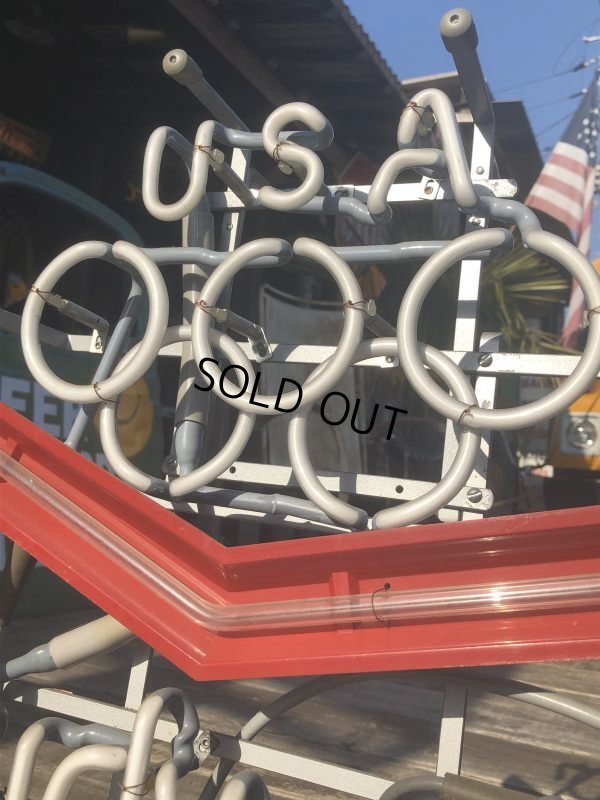 画像4: Vintage Budweiser LA Olympic x Bowtie Store Display Neon Sign (B722)