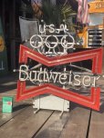 画像1: Vintage Budweiser LA Olympic x Bowtie Store Display Neon Sign (B722) (1)