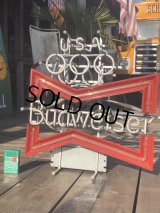 Vintage Budweiser LA Olympic x Bowtie Store Display Neon Sign (B722)