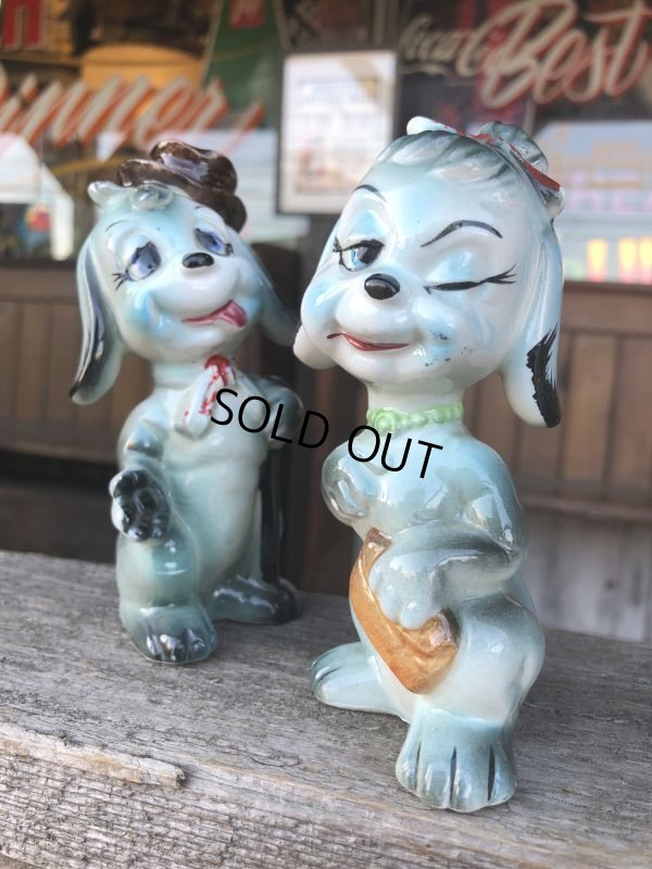画像10: Vintage Drunken Dogs Salt & Pepper Shakers (B735)