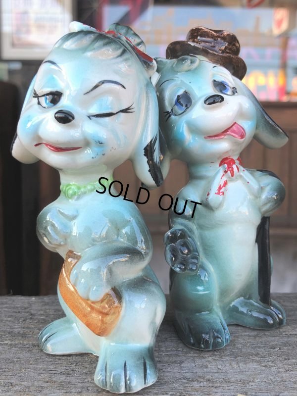 画像9: Vintage Drunken Dogs Salt & Pepper Shakers (B735)