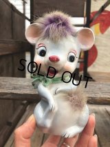 Vintage 50s JAPAN Ceramic Coin Bank Mouse (B738)