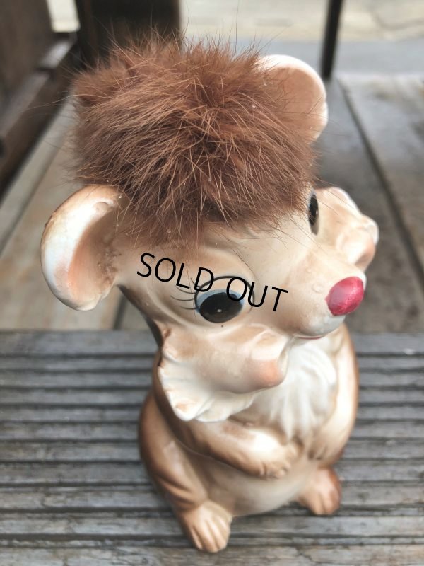 画像8: Vintage 50s JAPAN Ceramic Coin Bank Squirrel Chipmunk (B739)