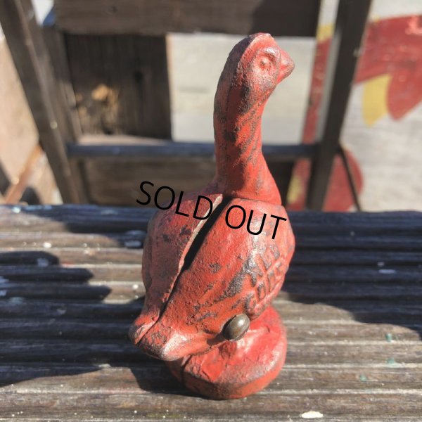 画像3: Vintage Cast Iron Red Goose Shoes Bank (B746)
